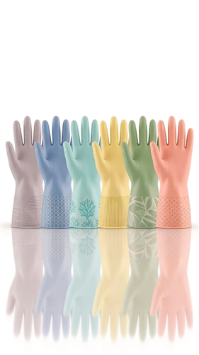 KRD HOME UZUN TEMİZLİK VE BULAŞIK ELDİVENİ pastel renk  PK:10  KL:100